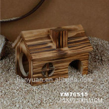 small animal nature smoked wooden house &cage &home